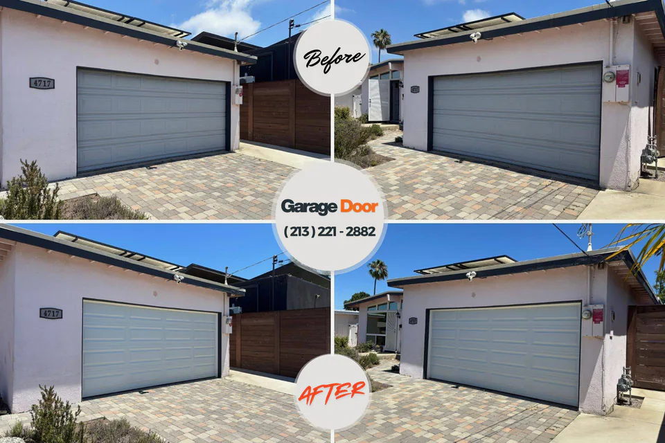 Before and after: garage door repair Winnsboro, SC